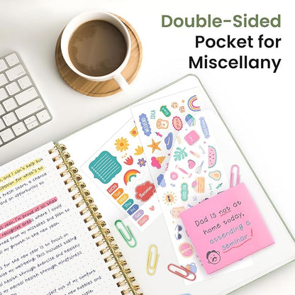 Dotted Spiral Journal Notebook for Women & Men, 140 Pages, Bullet Dotted Notebook for Journaling & Note Taking, Journals for Writing, A5(6"x8") - Green