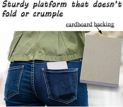 FMP Brands 100 Pack Note Pads 4x6, 100 Sheets Per Memo Pad, Writing Scratch Pad, Blank Notepad, White Waitress Server Note Pads, Paper Pad, To Do Grocery List Small Notepads