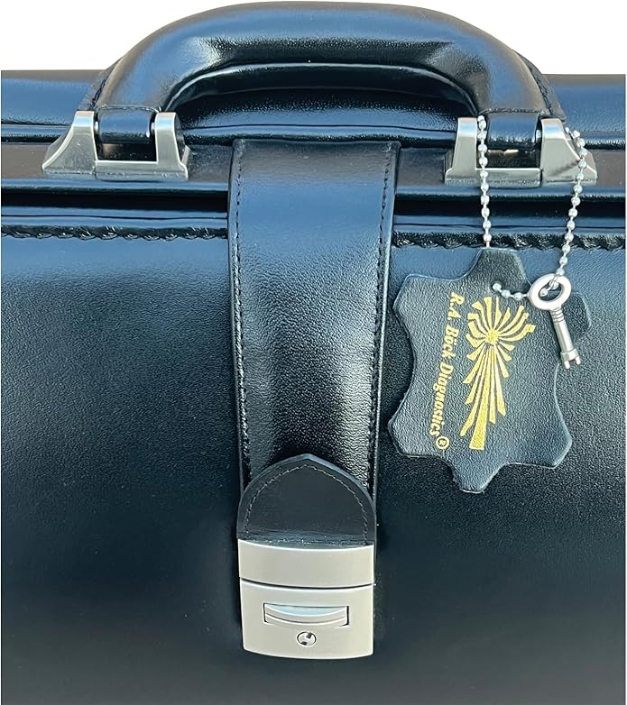 RA Bock Fine Leather Doctor Bag - Medium - Black