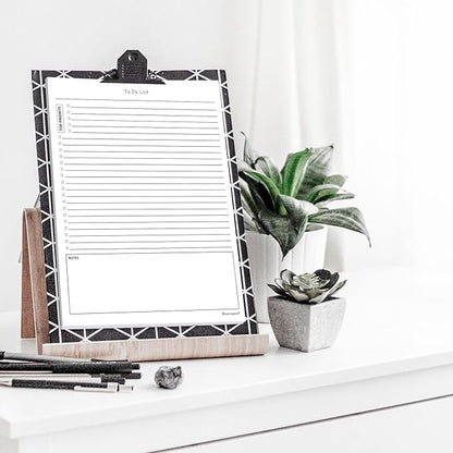 TO DO List Planner Notepad, 60 Page Planning Pad. Undated ToDo Checklist w/Priority & Note Sections. Organize & Track Projects, Clients or Daily Tasks. 8.5 X 11, A4 Tear Sheets.