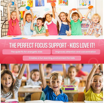 Chair Bands for Kids with Fidgety Feet - Fidget Bands for Classroom Chairs, Feety Bands, Sensory Flexible Bands, ADHD Chair Bands for Kids, Anti-Snap Bands for Desk and Seats Multicolor (Pack of 12)