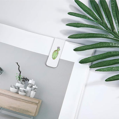 Chinco 10 Pieces Magnetic Bookmarks Magnet Page Markers Assorted Book Markers Set for Students Reading Gifts for Christmas(Cactus)