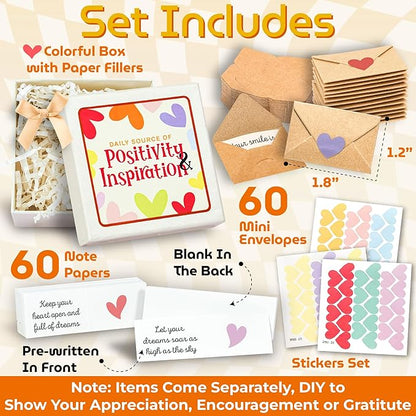 Positive Affirmation Cards For Women Men - Inspirational Cards With Envelopes, Mini Encouragement Cards, Motivational Cards Notes, Employee Appreciation Cards Gratitude Gifts For Coworkers