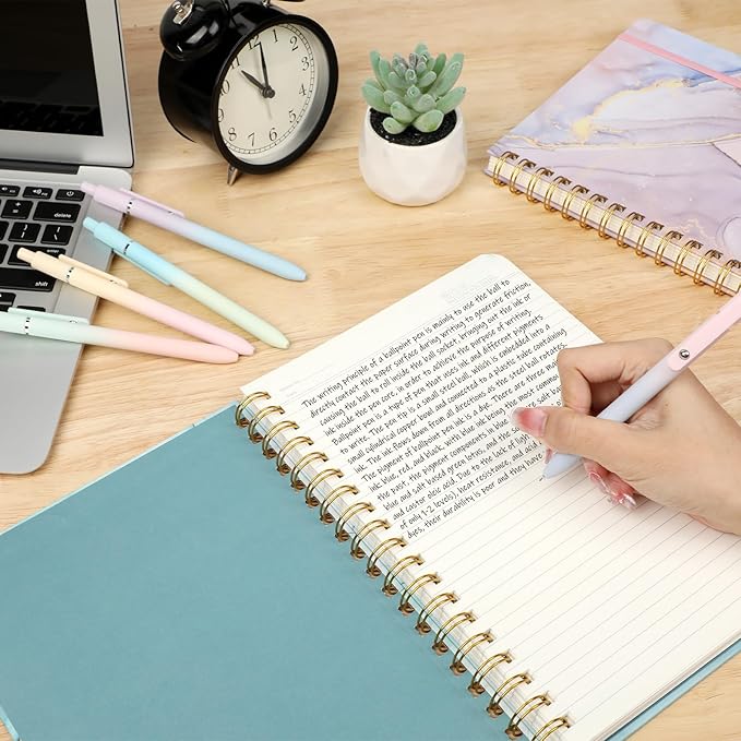 Ddaowanx Gel Pens, 10 Pcs 0.5mm Quick Dry Black Ink Pens Fine Point Smooth Writing Pens, Cute Office School Supplies Gifts for Women (10 Pcs Gradient-Black Ink)