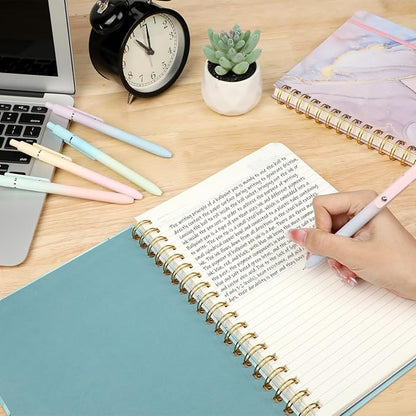 Ddaowanx Gel Pens, 10 Pcs 0.5mm Quick Dry Black Ink Pens Fine Point Smooth Writing Pens, Cute Office School Supplies Gifts for Women (10 Pcs Gradient-Black Ink)