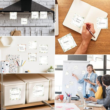 9 Pieces Boho Leaves Sticky Note Pads Adhesive Memo Notes Self-Stick Note Pads for Reminders, Study, Work, Office, School and Home, 9 Styles