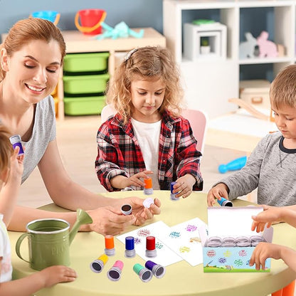 Teacher Stamps Self Inking for Classroom Rubber Stamp for Grading Homework Test Motivation Students Behavior Reward Supplies 8Pcs