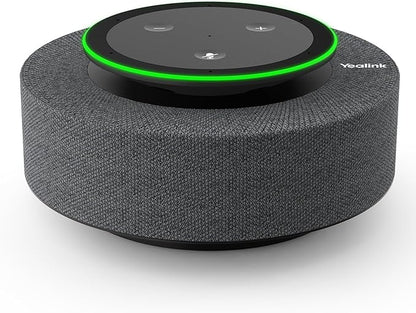 Yealink MSpeech USB Speakerphone with Teams Certificed 10 Microphone Arrays 19.6ft Pickup Radius 4W HD Full-Duplex Speaker with AEC for Medium-Sized Conference Room Microsoft AI Transcription