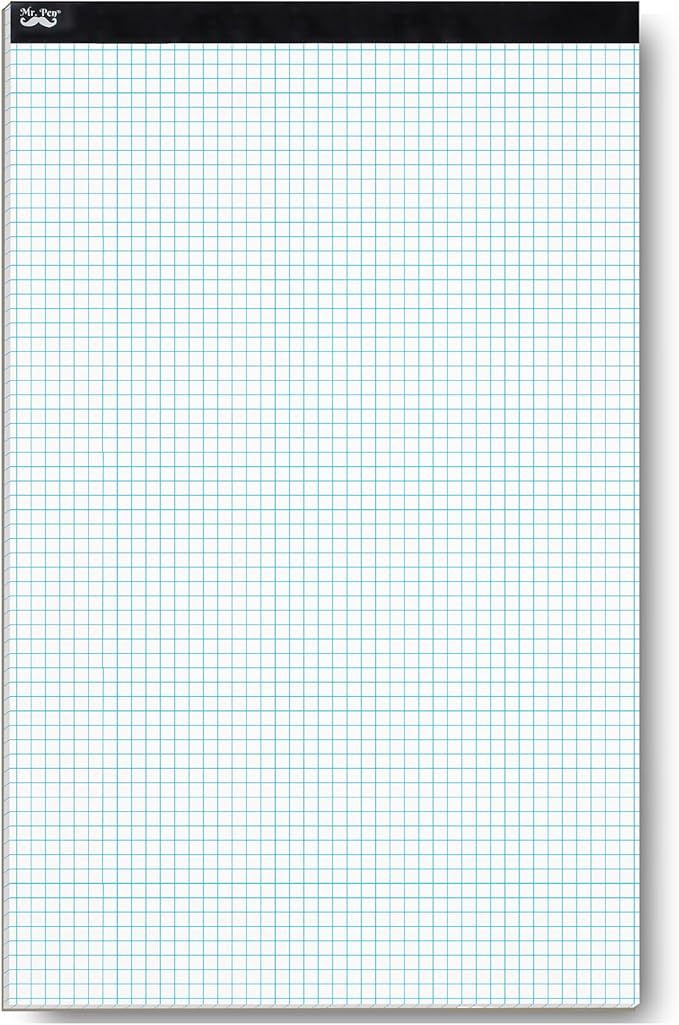 Mr. Pen Graph Paper, Grid Paper, 4x4 (4 Squares per inch), 17"x11", 22 Sheet