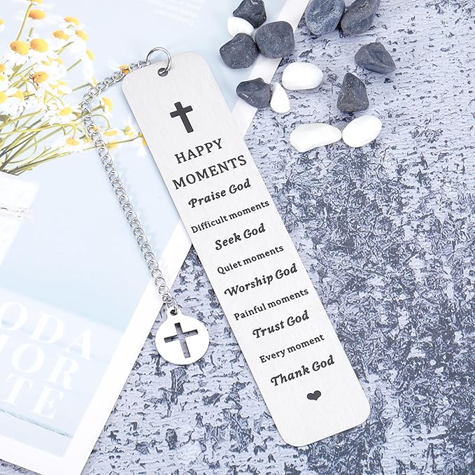 Baptism Gifts for Women Men Confirmation Gifts First Communion Gifts Christian Bookmarks for Women Men Christmas Graduation Gift for Her Him Confirmation Gifts for Teen Boys Girls Religious for Women