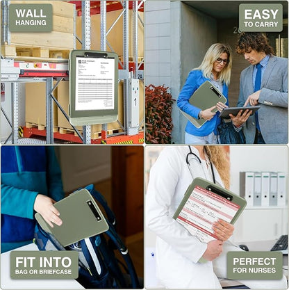 Sooez Clipboard with Storage, High Capacity Nursing Clipboard with Pen Holder, Clip Boards 8.5x11 with Storage, Low-Profile Clip, Lightweight Plastic Clipboard for Teachers, Lawers, Office Workers