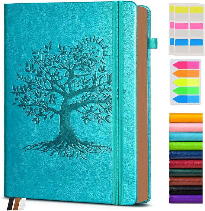 Vintage Leather Journal with 300 Numbered Pages,A4 Lined Journal for Men Women,Daily Journals for Writing,College Ruled Notebook for Work,School,Note taking,Travel Diary,Large (8.5" X 11.3")