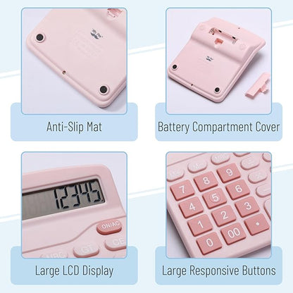 Mr. Pen- Calculator, Pink, Calculators Large Display, Standard Function Calculator, 12-Digit, Calculators Desktop, Office Calculator, Desktop Calculator, Desk Calculator Large Display, Pink Calculator