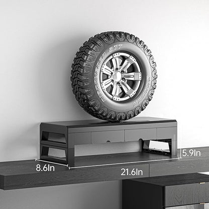 Computer monitor stand with 2 drawer ，Laptop Desk Shelf & Monitor Riser 21.6 inches long desk riser Monitors/PC/Laptop/Computer Space Saver Organizer ，Heavy Duty Gift Gaming Studio Offic (Basic Version, 500mm Drawer)