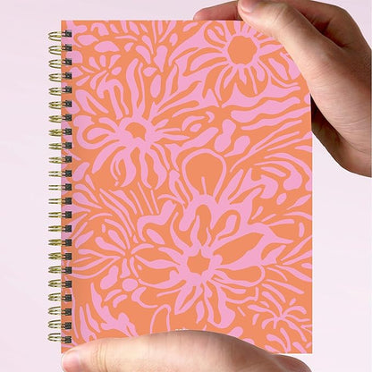 TF PUBLISHING 2025 Happy Hibiscus Medium Weekly Monthly Planner - Goals & Task Trackers - Planner Monthly and Weekly with Organizer Stickers - 12 Month Calendar Planner - 6.5" x 8"