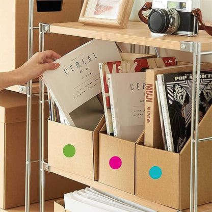 PARLAIM 6000 PCS 3/4 Inch Round Color Coding Dot Stickers, 0.75" Circle Label in Dispenser Box for Classroom School and Office (Green Blue Red Yellow)