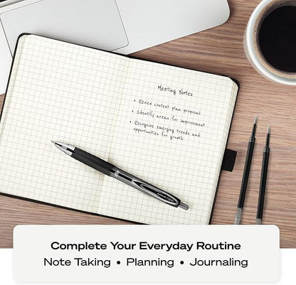 Uni-Ball 207 Gel Pen 12 Pack - 1.0mm Bold Black Pens, Gel Ink School Pens - School Supplies, Teacher Pens, Journaling Pens - Back to School