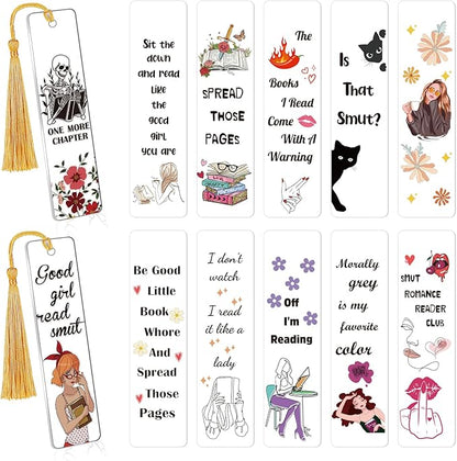 Luvsweeets Smut UV DTF Bookmark Wraps - 24 Sheets Smutty UV DTF Decals for Acrylic Bookmarks Waterproof UVDTF Stickers DIY Blank Bookmarks Rub on Transfers Stickers for Book Lover