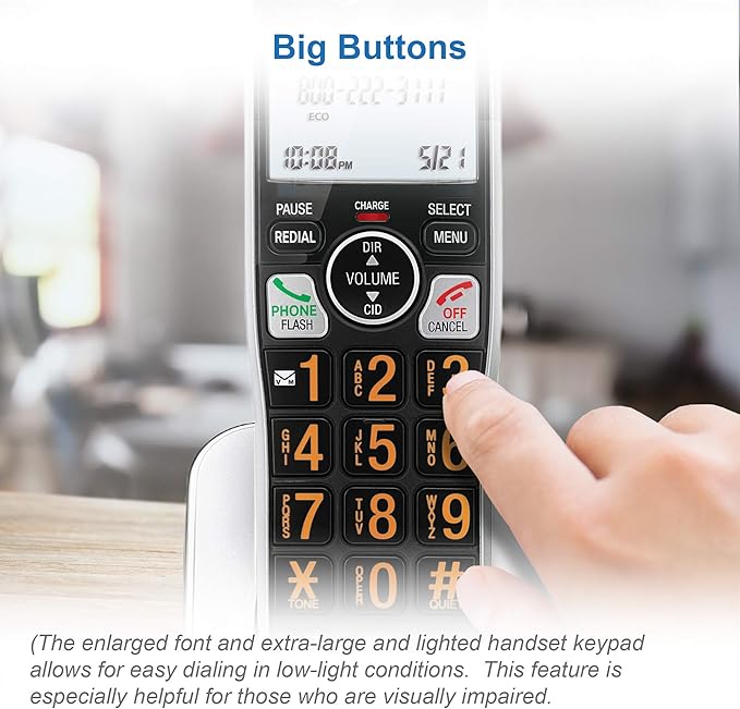 AT&T BL102 DECT 6.0 Cordless Phone for Home with Answering Machine, Call Blocking, Caller ID Announcer, Audio Assist, Intercom, and Unsurpassed Range, Silver/Black