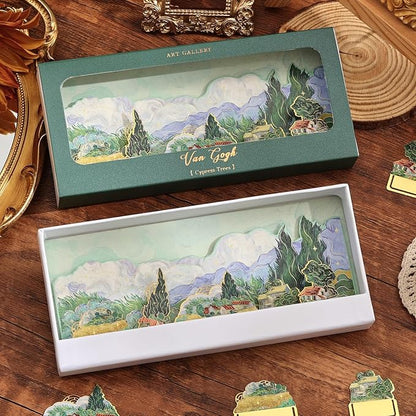 5 Pieces Metal Bookmarks, Golden Hollow Irregular Bookmark Van Gogh Oil Painting Theme Book Mark Bookmarks for Book Lovers Writers Readers Children Teens for Women Adults Teen