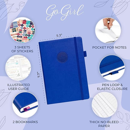 GoGirl Budget Planner – Monthly Financial Planner Organizer Budget Book. Expense Tracker Notebook Journal to Control Money, A5 (Royal Blue)