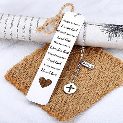 Baptism Faith Based Gifts Bible Verse Bookmarks Inspirational Gifts for Women Men 2024 Christian Religious Scripture Gifts for Friend Birthday Christmas Present for Son Daughter First Communion Gifts