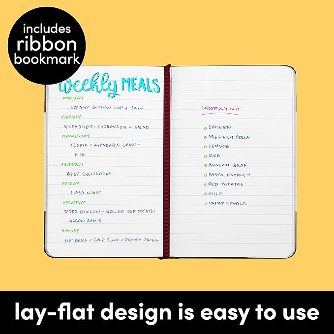 PAPERAGE Lined Pocket Journal Notebook, 2 Pack, (Burgundy), 160 Pages, Small Notebook, 3.6 inches x 5.6 inches - 100 GSM Thick Paper, Hardcover