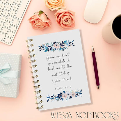 Christian Floral Notebook - Prayer Journal, Christian Gifts Journal, Bible Verse Notebook, Daily Prayer Journal, Bible Notebooks for Note Taking, Christian Gifts, 5.5x8.3 Inches