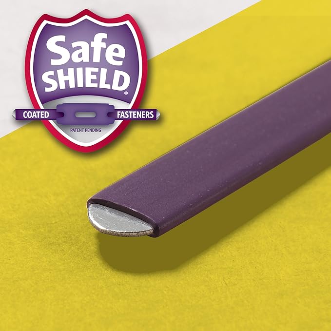 Smead Pressboard Classification File Folder with SafeSHIELD Fasteners, 2 Dividers, 2" Expansion, Legal Size, Yellow, 10 per Box (19034)
