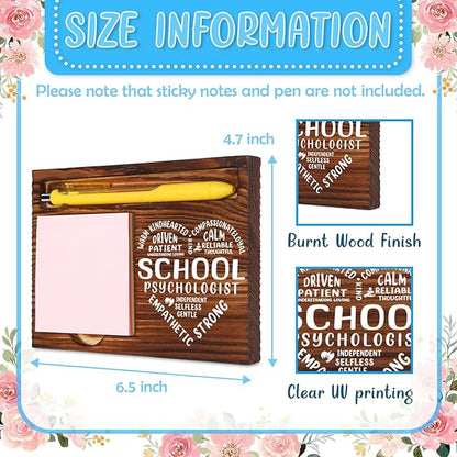 School Psychologist Gifts for Women, School Psychologist Office Sign, Thank You Gifts for School Psychologist, Funny Desk for Women Office, School Psych Gift Desk Retro Note Pad Holder VN335