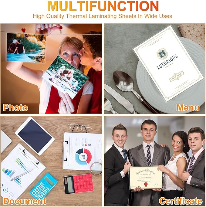 CAREGY Thermal Laminating Pouches, 1200 Pack Laminating Sheets, 3 Mil, 9 x 11.5 Inches Lamination Sheet Paper for Laminator, Clear, Letter Size, Office and School Supplies