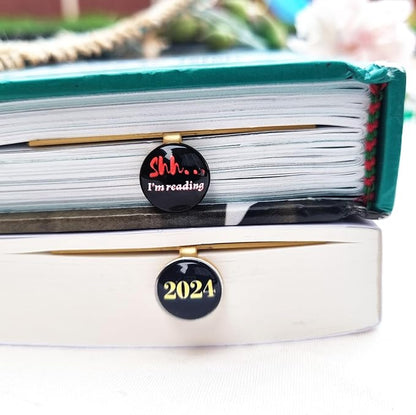 Book Tracker Bookmark Bookshelf Tracker Bookmark Metal Bookmark Reading Log tbr Double Sided Library Book Tracker Vintage Book List Book Tracker Bookmarks (Shh...I am Reading)