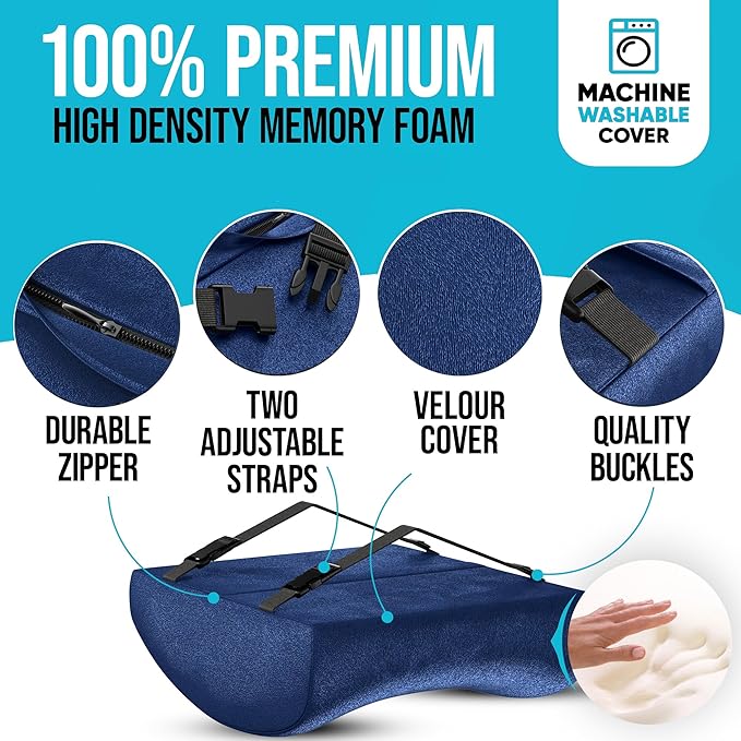 FORTEM Seat Cushion and Lumbar Support for Office Chair, Desk Chair Cushion, Memory Foam Office Chair Cushion, Non Slip Sitting and Back Pillow for Gaming, Car Seat Cushion, Chair Pad
