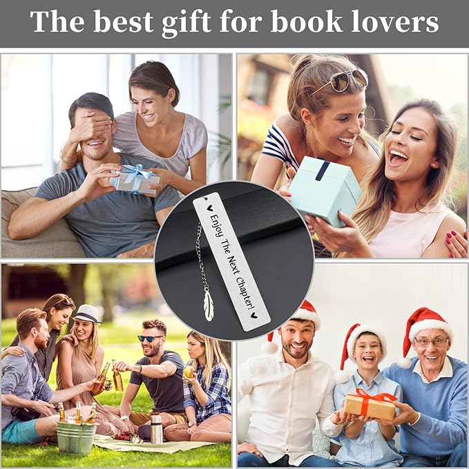 Enjoy The Next Chapter,Bookmark for Book Lover,2024 Inspirational Retirement Gifts for Women Men Happy Retirement Bookmark Gifts,Boss Coworker Teacher Nurse Dad Mom Christmas Birthday Gifts