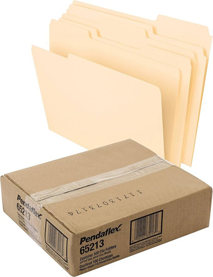 Pendaflex Fastener Folders Letter Size Green 50/Box, Pendaflex File Folders Letter Size Manila 100/Box