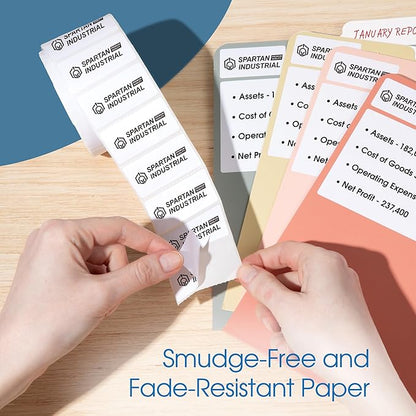 Spartan Industrial - 3" X 1” Direct Thermal Labels, Perforated FBA Barcode Address Labels, Compatible with Rollo & Zebra Desktop Printers - 10 Rolls, 1300/Roll
