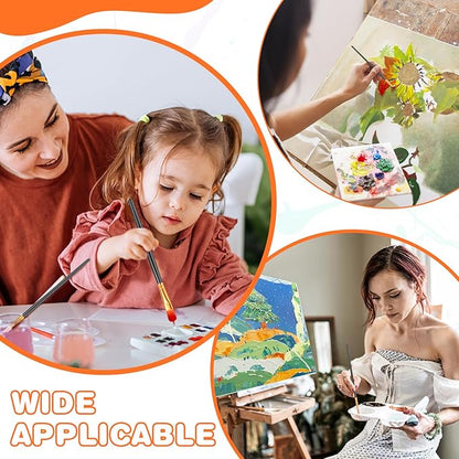 ESRICH Paint Brushes Set,2 Packs 20 Pcs Acrylic Paint Brush Set,Watercolor Oil Acrylic Nylon Hair Brushes,Artist Paintbrushes for Acrylic Oil Watercolor Painting Artist Professional Kits,Black