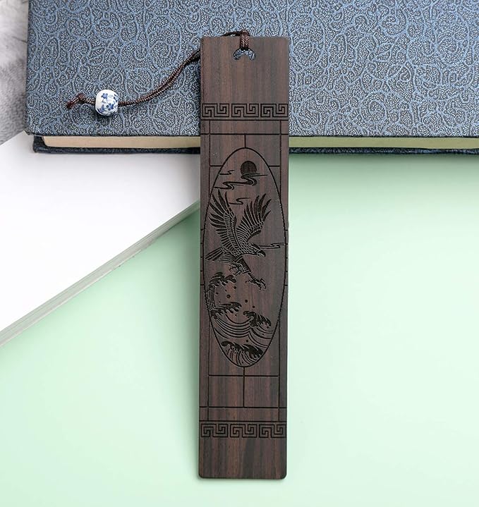 Wooden Bookmark Engraved Book Mark Vintage Style Best Unique Gifts Set for Book Lovers,Women,Men,Teacher,Birthday Present