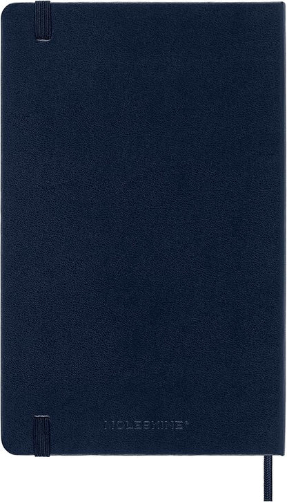 Moleskine Classic Notebook, Hard Cover, Large (5" x 8.25") Squared/Grid, Sapphire Blue, 240 Pages