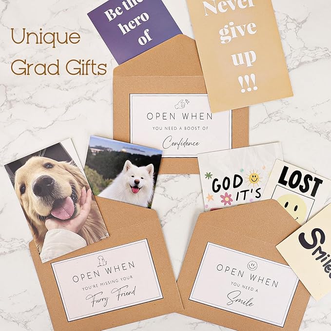 Graduation Gifts - 24 Pcs Open When Envelopes Letters Set - 2025 High School College Students Personalized Emotional Support Present - Best Grad Gift Ideas from Parents for Him Her Boys Girls Friends