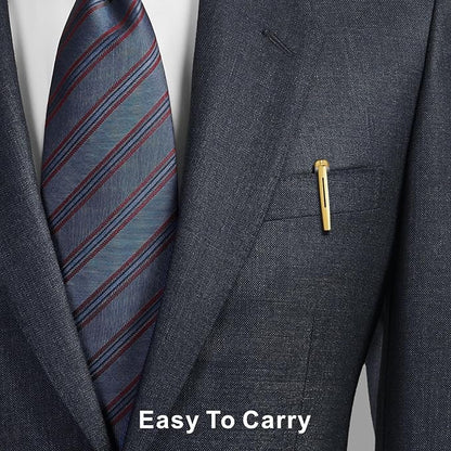 Cambond Ballpoint Pens Ink Pens - Gold Pen Bulk Pens Gift for Men Women Police Retractable Smooth Writing Pens Pack Black Ink 1.0 mm Medium Point,3 Pens with 3 Refills (Gold)