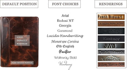 Free Engraved Name, Personalized Leather Binder Portfolio Folder, 3 Ring Binder Padfolio for Men, Handmade Resume Zippered Padfolio for Women, Business A4 Document Organizer, Customized, Oil Wax