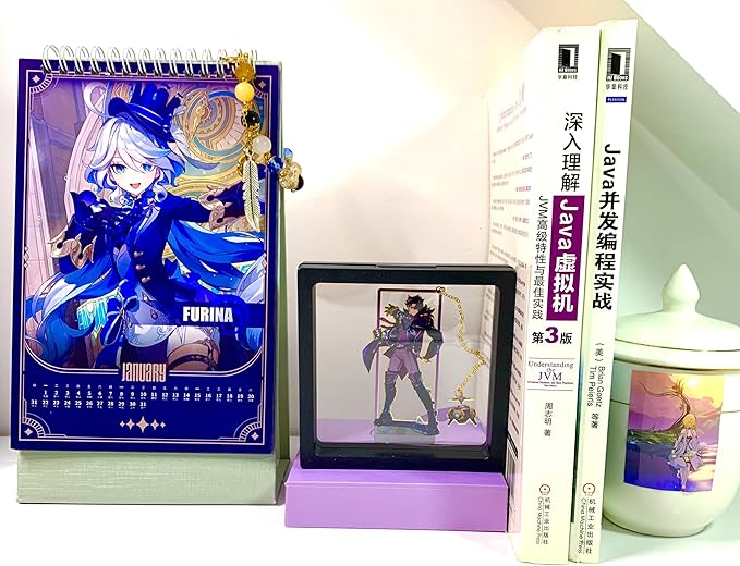 Genshin Impact Wriothesley Metal Bookmark - Anime Figure Merch with 3D Display Box - Birthday Gifts for Fans Friends Gamer Book Lovers - Zllada