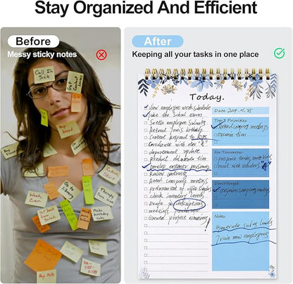 To Do List notepad - To Do List Notebook for Work with 52 Sheets, Undated Daily Planner Perfect for Daily Tasks and Goal Setting, To Do List Notepad Suitable for Office, Desk, Classroom,