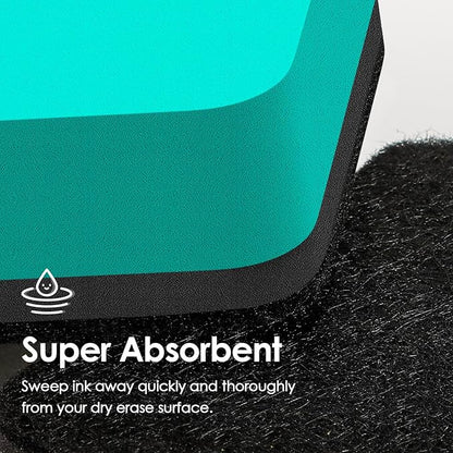 MaxGear Dry Erase Erasers, 48 Pack Magnetic Whiteboard Erasers for Classroom, Mini Whiteboard Cleaning Pads Bulk, Chalkboard Wiper Teacher Supplies for School, Office, Home (Green, 2 x 2 x 0.6 Inch)