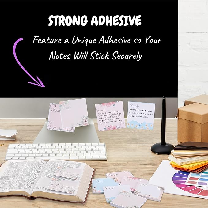 Mr. Pen- Floral Sticky Notes, 3'x3', 12 Pads, Aesthetic Colorful Sticky Notes in Bulk