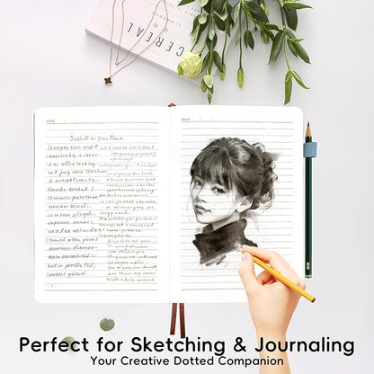 Lined Journal Notebook for Women Men, 192 Pages 100 GSM Thick Paper, Hardcover | Embossed Leather Journals for Writing, A5 College Ruled | Business, Work & School, 5.8"×8.5"(Blue)