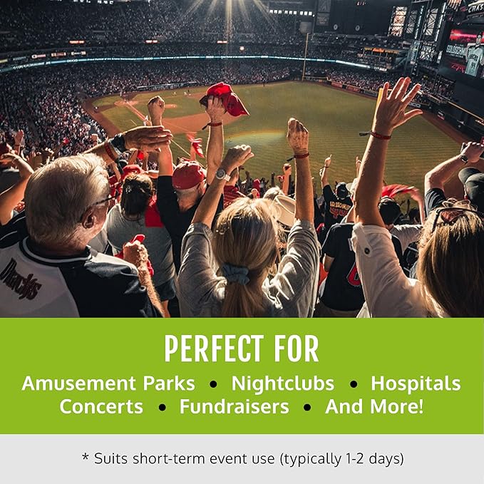 100 WristCo Cloth Event Wristbands - Pink Fabric Bracelets Wrist Bands for Concerts Festival Admission Party 13 ½” x ½”