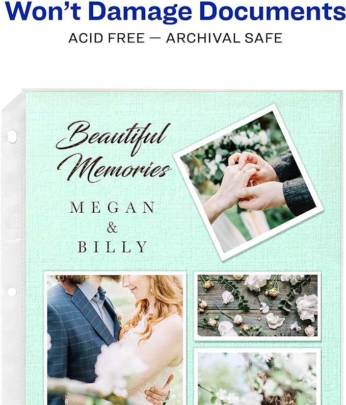 Avery Clear Standard Weight Sheet Protectors, 8.5" x 11", Top Load, 500 Total Page Protectors (75530)