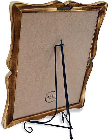 Tabletop Chalkboard Sign with Easel (11x13) + 8 Brilliant Liquid Chalk Markers | Hanging or Freestanding Framed Chalkboard with Hand Crafted Sweetheart Frame - Multipurpose Small Chalkboard Sign